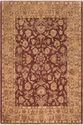 handmade Traditional Kafkaz Brown Tan Hand Knotted RECTANGLE 100% WOOL area rug 8 x 10